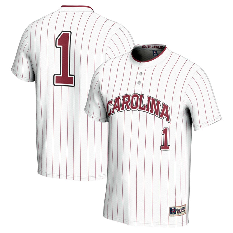#1 South Carolina Gamecocks Lightweight Softball Jersey - White