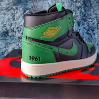 Golf Shoes, Black Green Colorway, Lace Up Design, Casual Gift for Shoe Lovers
