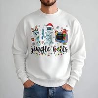 Jingle Bells Medical Equipment Crewneck, Christmas Nurse Sweatshirt, Adorable RN Holiday Sweater, Hospital Staff Graphic Pullover, Nurse Present