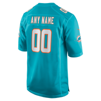 Miami Dolphins Aqua Custom Game Jersey