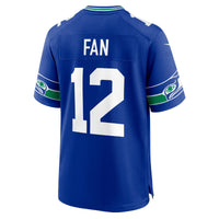 Seattle Seahawks 12s Royal Throwback Player Game Jersey