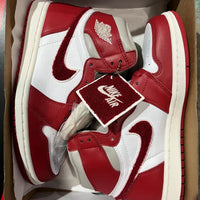 High Top Sneakers, White Red Gray Colorway, Lace Up Design, Casual Gift for Sneaker Fans