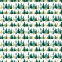 Evergreen Holiday Gift Wrap Roll, Watercolor Fir Tree Christmas Wrapping Paper, Festive Pine Tree Wrapping Paper, Winter Pine Gift Wrap