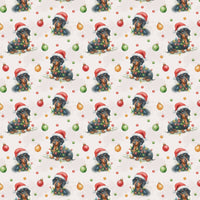 Santa Dog Gift Wrap, Dachshund Christmas Wrapping Paper, Watercolor Wiener Dog Paper, Holiday Dog Wrapping Paper, Xmas Gift Wrap Roll