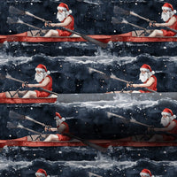Night Sky Crew Rower Gift Wrap, Santa Sculling Rowing Wrapping Paper, Watercolor Sports Santa Paper, Christmas Boating Wrapping Paper Roll
