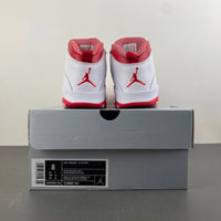 Retro High Top Sneakers, White Red Gray Colorway, Lace Up Design, Casual Gift for Sneaker Fans