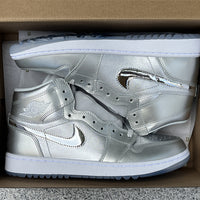 High Top Golf Shoes, White Silver Colorway, Lace Up Design, Casual Gift for Shoe Lovers