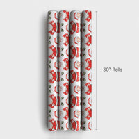 Watercolor Santa Claus Reading Book Gift Wrap, Reading Santa Wrapping Paper, Classic Christmas Gift Wrapping Paper, Holiday Book Lover Wrap