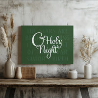 Christmas Song Lyrics Wall Art, O Holy Night Canvas Print, Holiday Religious Canvas Decor, Christian Christmas Canvas, Seasonal Church Present