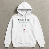 Christmas Pregnancy Reveal Sweatshirt, Building a Little Snowman Hoodie, Winter Baby Announcement Pullover, Adorable Mom to Be Holiday Hoodie