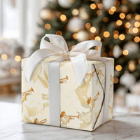 Watercolor Religious Angel Holiday Gift Wrap, Trumpeting Angels Christmas Wrapping Paper, Christian Christmas Wrapping Paper Present Wrap