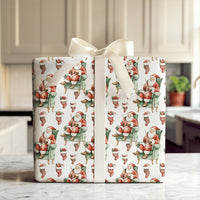 Knitter Santa Claus Armchair Wrapping Paper, Knitting Santa Wrapping Paper, Vintage Christmas Wrapping Paper, Comfy Holiday Gift Wrap Roll