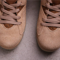 Retro Sneakers, Khaki Colorway, Lace Up Design, Casual Gift for Sneaker Fans