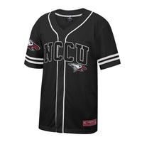 North Carolina Central Eagles Free Spirited Mesh Button-Up Baseball Jersey - Black