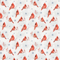 Watercolor Red Bird Gift Wrap, Winter Cardinal Wrapping Paper, Christmas Cardinal Holiday Wrapping Paper, Festive Winter Present Paper Roll
