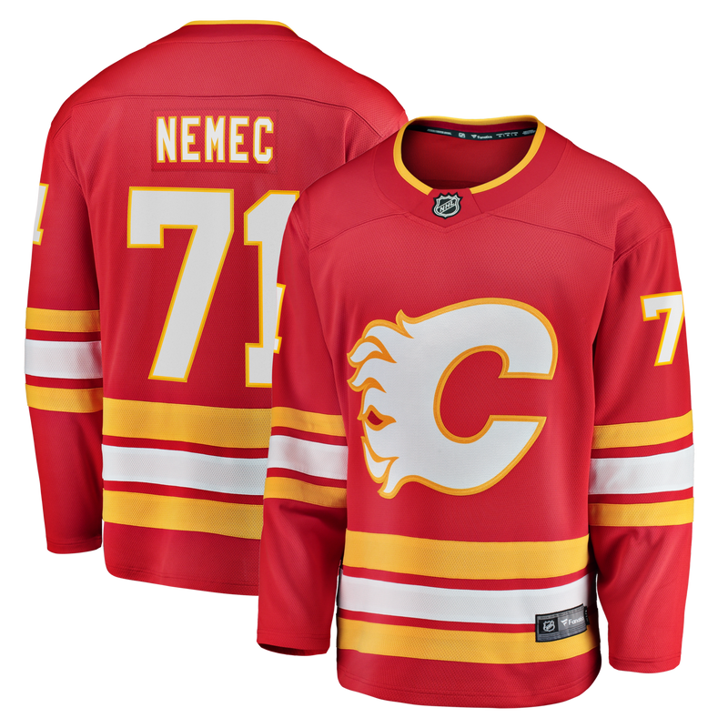 Calgary Flames Simon Nemec Red Home Breakaway Jersey