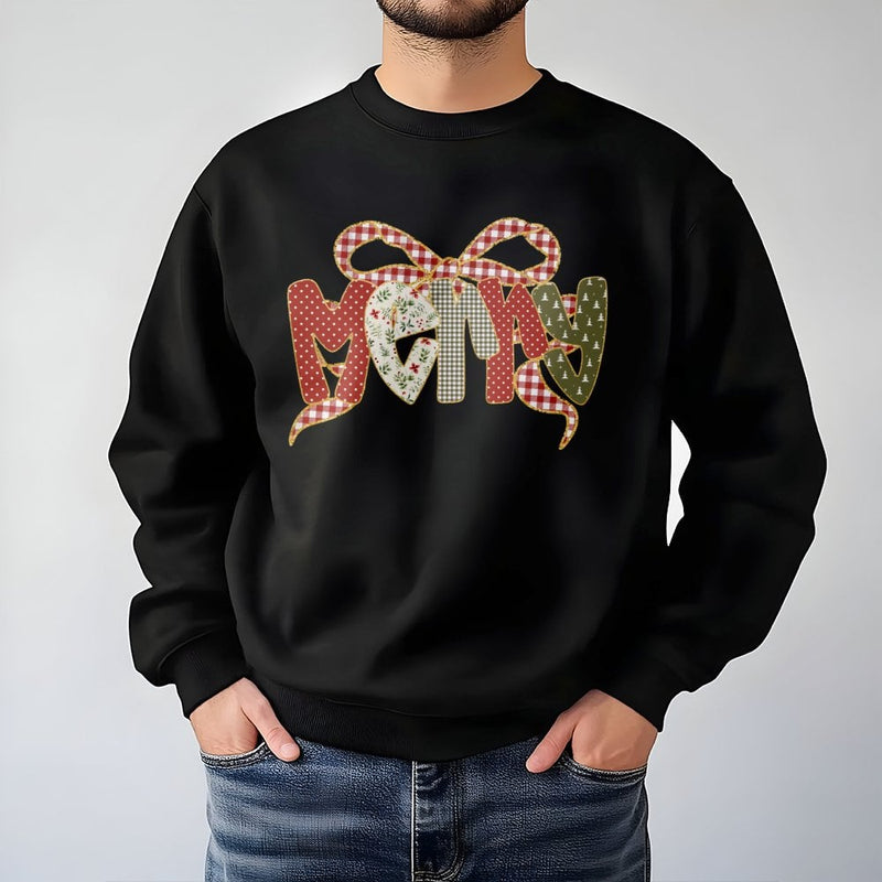 Adorable Girly Holiday Shirt, Coquette Bow Merry Christmas Sweatshirt, Festive Winter Crewneck Pullover, Preppy Christmas Sweater Present for Her