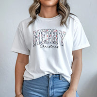 Retro Christmas Tree Varsity Shirt, Merry Christmas T-Shirt, Adorable Holiday Graphic Tee, Festive Winter Aesthetic Xmas Vacation T-Shirt