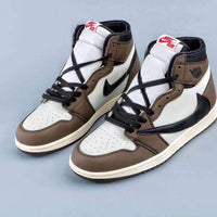 Sneakers, Brown White Black Colorway, Reverse Hook Design, Lace Up Design, Casual Gift for Sneaker Fans