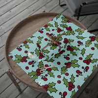 Festive Red Botanical Gift Wrap, Christmas Holly Berry Wrapping Paper, Classic Holiday Present Wrap, Winter Seasonal Gift Wrapping Paper