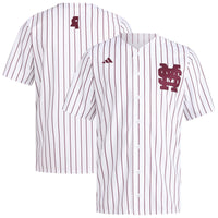 White Mississippi State Bulldogs Replica Baseball Jersey