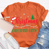 Festive Holiday Tree Lunch Lady Shirt, Christmas Cafeteria Crew T-Shirt, School Cafeteria Staff Christmas Tee