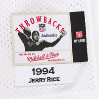 San Francisco 49ers 1994 Jerry Rice White Authentic Throwback Retired Player Jersey