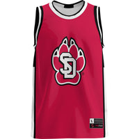 South Dakota Coyotes Lightweight Basketball Jersey - Red