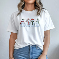 Adorable Winter Holiday Shirt, Snowman Family T-Shirt, Matching Christmas Graphic Tee, Festive Season Apparel, Adorable Xmas Family Present T-Shirt