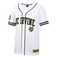 UC Irvine Anteaters Free Spirited Mesh Button-Up Baseball Jersey - White