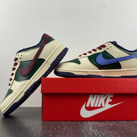 Low Top Sneakers, Army Green Off White Red Colorway, Lace Up Design, Casual Gift for Sneaker Fans