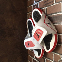 Slides, White Red Colorway, Slip On Design, Casual Gift for Shoe Lovers