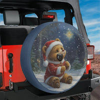 Winter Forest Scene Tire Cover, Christmas Santa Bear Spare Tire Cover, Festive Xmas Spare Tire Cover, Holiday Jeep Bronco SUV Decor
