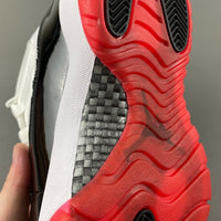 Low Top Sneakers, White Black Red Colorway, Leather Footwear, Lace Up Design, Casual Gift for Sneaker Fans