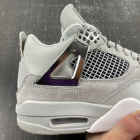 Sneakers, Silver Colorway, Leather Footwear, Metallic Finish, Lace Up Design, Casual Gift for Sneaker Fans