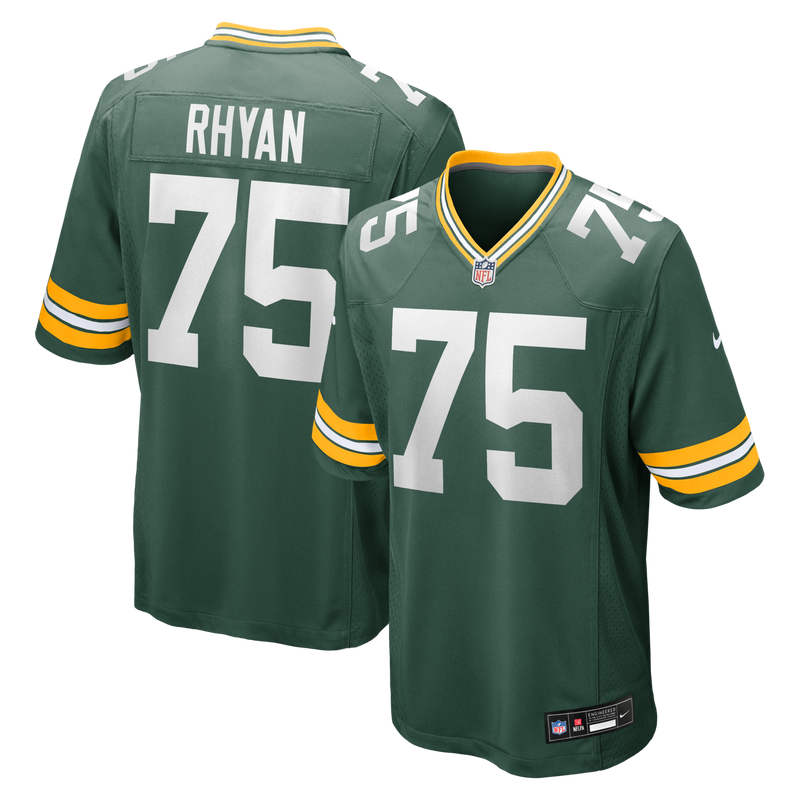 Green Bay Packers Sean Rhyan Green Game Player Jersey