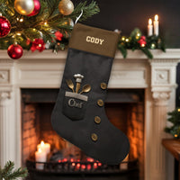 Custom Cooking Holiday Stocking, Personalized Chef Christmas Stocking, Velboa Culinary Christmas Stocking, Baker Cook Present Xmas Stocking