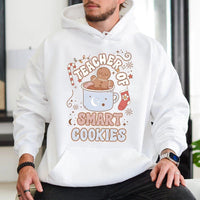 Retro Gingerbread Christmas Hoodie, Teacher of Smart Cookies Hoodie, Adorable School Teacher Hoodie, Winter Holiday Educator Present