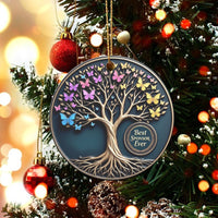 Tree of Life Butterfly Ornament, Best Sponsor Ever Ornament, Ceramic Christmas Ornament, Holiday Tree Keepsake, Sponsor Appreciation Present