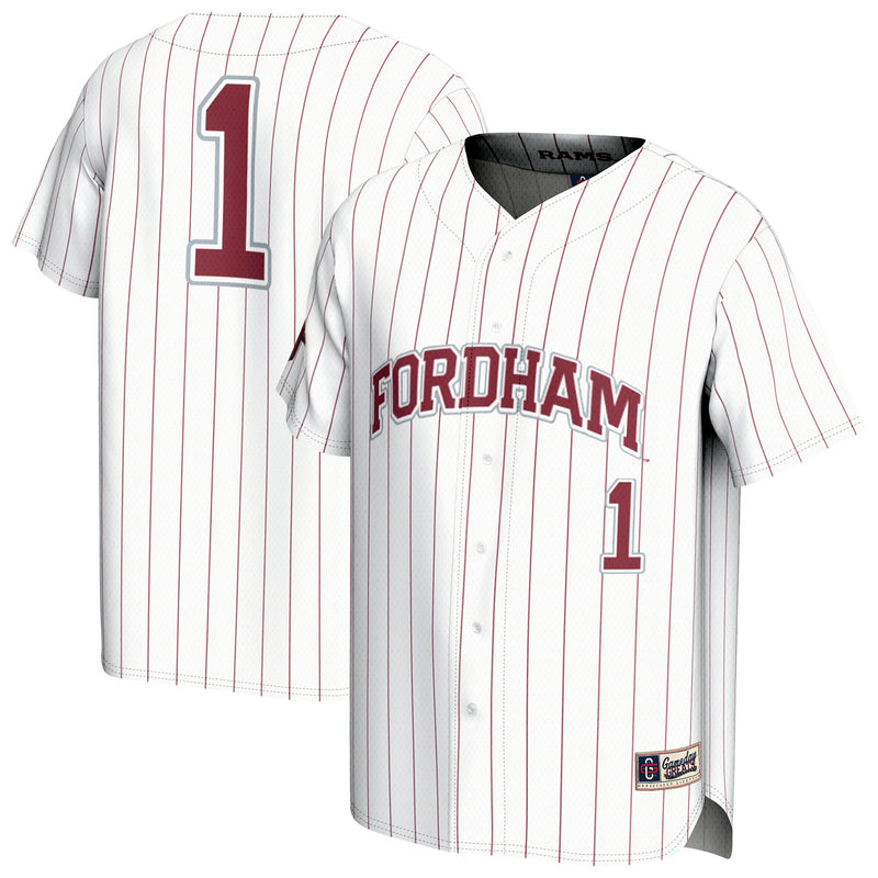 Fordham Rams Lightweight Collegiate Baseball Fashion Jersey - White