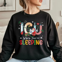 Humorous Santa Medical Holiday Sweater, ICU Nurse Christmas Sweatshirt, Intensive Care RN Crewneck, Healthcare Worker Xmas Pullover, Nurse Present