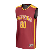 #80 USC Trojans Lightweight Collegiate Basketball Fashion Jersey - Cardinal