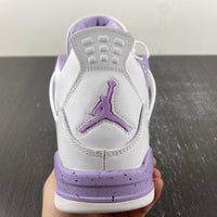 Sneakers, White Purple Colorway, Leather Footwear, Lace Up Design, Casual Gift for Sneaker Fans