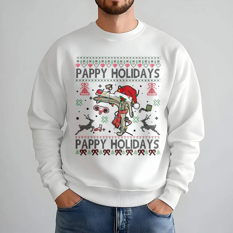 Humorous OBGYN Christmas Sweatshirt, Pappy Holidays Speculum Sweatshirt, Ugly Sweater Medical Crewneck, Doctor Nurse Holiday Sweatshirt Present