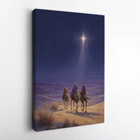 Holy Night Star Canvas Art, Three Wise Men Nativity Canvas Print, Christian Nativity Wall Art, Religious Christmas Canvas Decor, Faith Present
