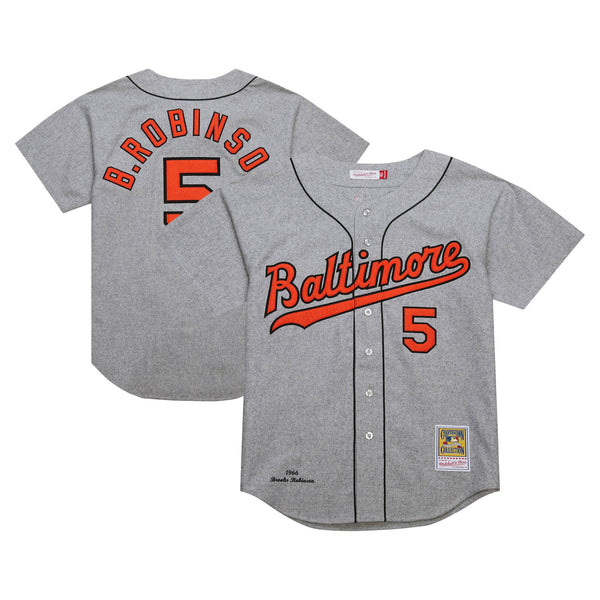 Baltimore Orioles Brooks Robinson Gray Cooperstown Collection 1966 Authentic Jersey