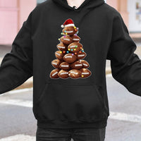 Festive Football Hoodie, Football Christmas Tree Hoodie, Holiday Sports Hoodie, Christmas Game Day Sweatshirt, Football Mom Present