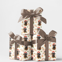 Festive Santa Hat Dog Gift Wrap, Cane Corso Christmas Wrapping Paper, Cane Corso Holiday Wrapping Paper, Dog Lover Xmas Present Paper