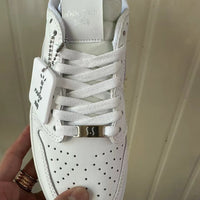 Low Top Sneakers, White Colorway, Reverse Hook Design, Lace Up Design, Casual Gift for Sneaker Fans