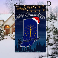 IN State Pride Holiday Yard Flag, Indiana Merry Christmas Y'all Garden Flag, Double-Sided Winter Lawn Flag